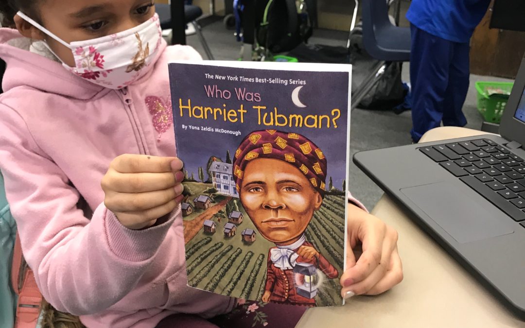 Third Graders Learning About Famous African Americans