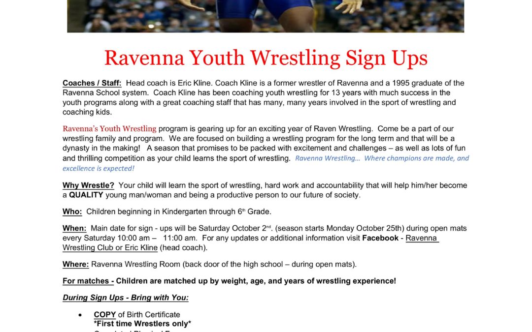 Youth Wrestling Sign Ups
