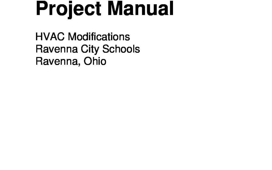 221119 ravenna project manual Ravenna City Schools Ohio