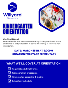 Kindergarten Orientation Flyer
